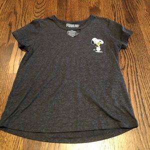 kids grey snoopy top